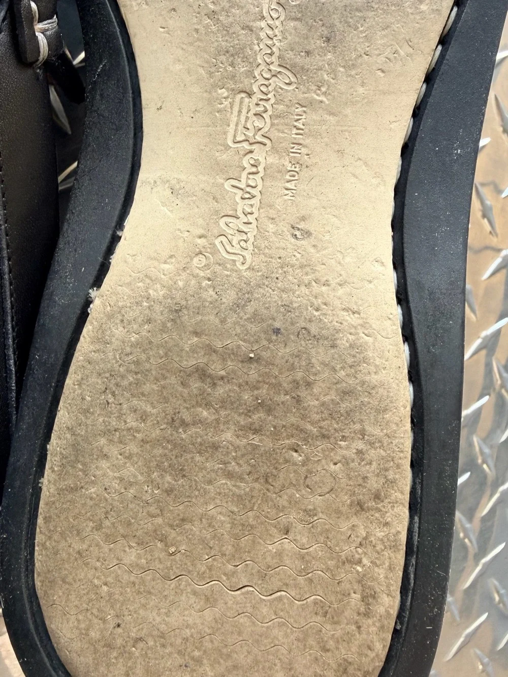 Salvatore Ferragamo Black Leather Horsebit Loafers